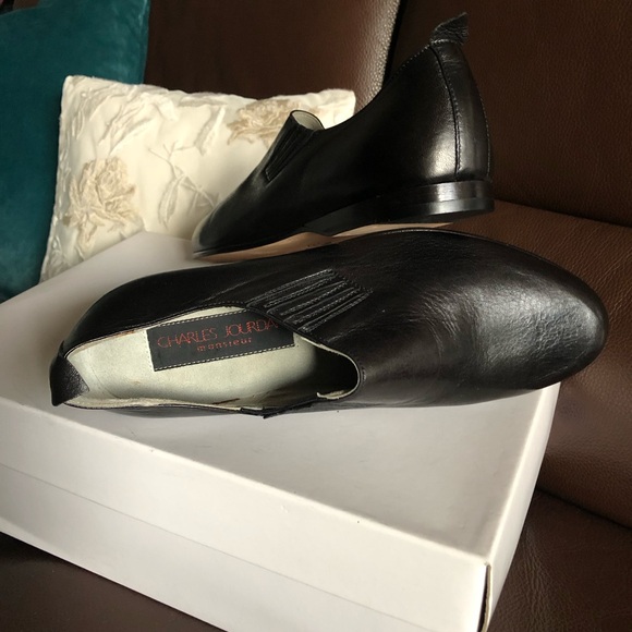 Charles Jourdan Monsieur Black Slip- On Loafer - Picture 3 of 6